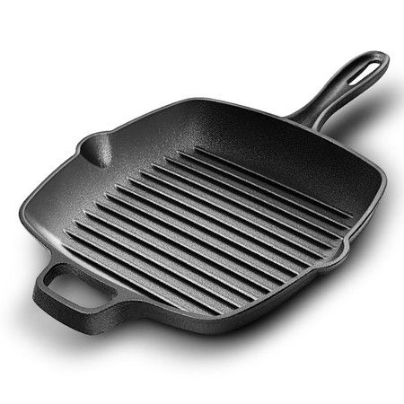 京東商品 炊大皇牛排煎鍋26cm健康無涂層厚鑄鐵煎盤條棱紋牛扒盤電磁爐通用贈防燙柄套 牛排夾圖片大全 郵樂官方網(wǎng)站